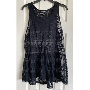 Express Lace Babydoll Tunic Tank